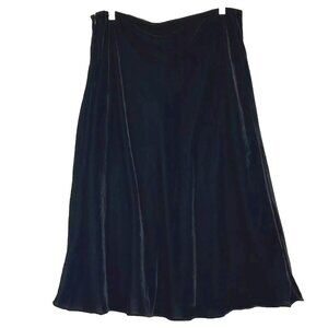 Lauren Ralph Lauren Velvet Midi Skirt size 14 NWT Black